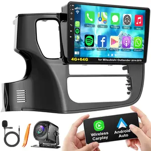 Android Radio for 【Mitsubishi Outlander 2014-2019】 with Wireless Carpaly & Android Auto, 10 Inch 2+64GB IPS HD Touch Screen Car Stereo with Bluetooth 5.4 Voice Control/FM/GPS/WiFi/SWC