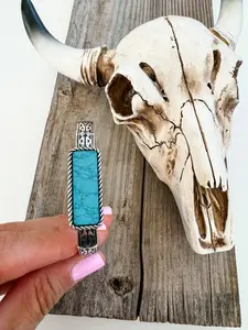 Western Aztec Pattern Semi Stone Stretch Bracelet