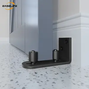EaseLife Sliding Barn Door Bottom Floor Guide – Adjustable Ball-Bearing Roller, Wall-Mount, Flush-Bottom Design, Easy Install