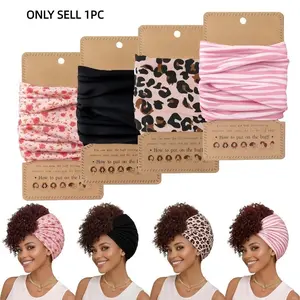 Women's Curly Hair Pineapple Headband, Ultra-Wide Elastic Band, Designed for Curls & Spiral Curls, Night Sleep Tube Scarf, Breathable Gym Wrap