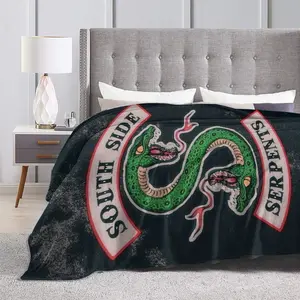 Riverdale South Side Serpents Flannel Soft Blanket, Suitable for Sofa, Bed, Office, Travel, Perfect Gift for Family and Friends, Valentine'S Day, Easter, Spring and Summer, Wedding Festival