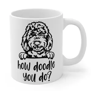 How Doodle You Do Mug, Goldendoodle, Labradoodle, Dog Gift, Dog Mugs, Dog Coffee Cup, Dog Saying, Dog Lover Gift, Doodle Gifts
