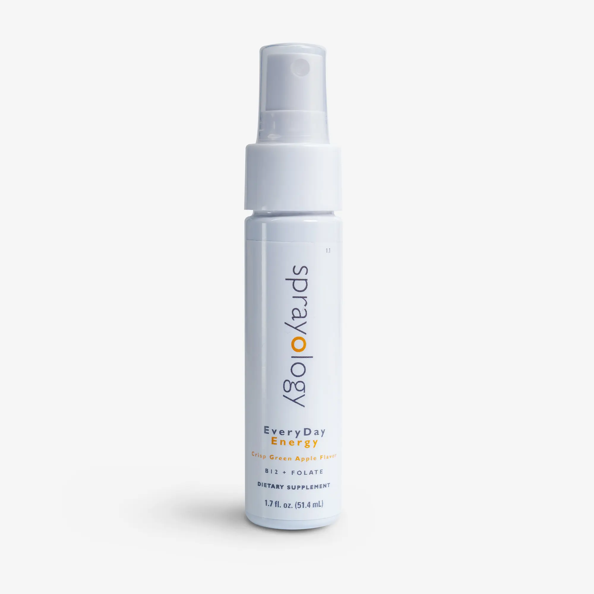 EveryDay Energy Spray by Sprayology: This green apple formula combines Vegan B-12 (Methylcobalamin) and Folate (B-9). It boosts energy and supports red blood cell and nerve cell health. Use sublingually.
