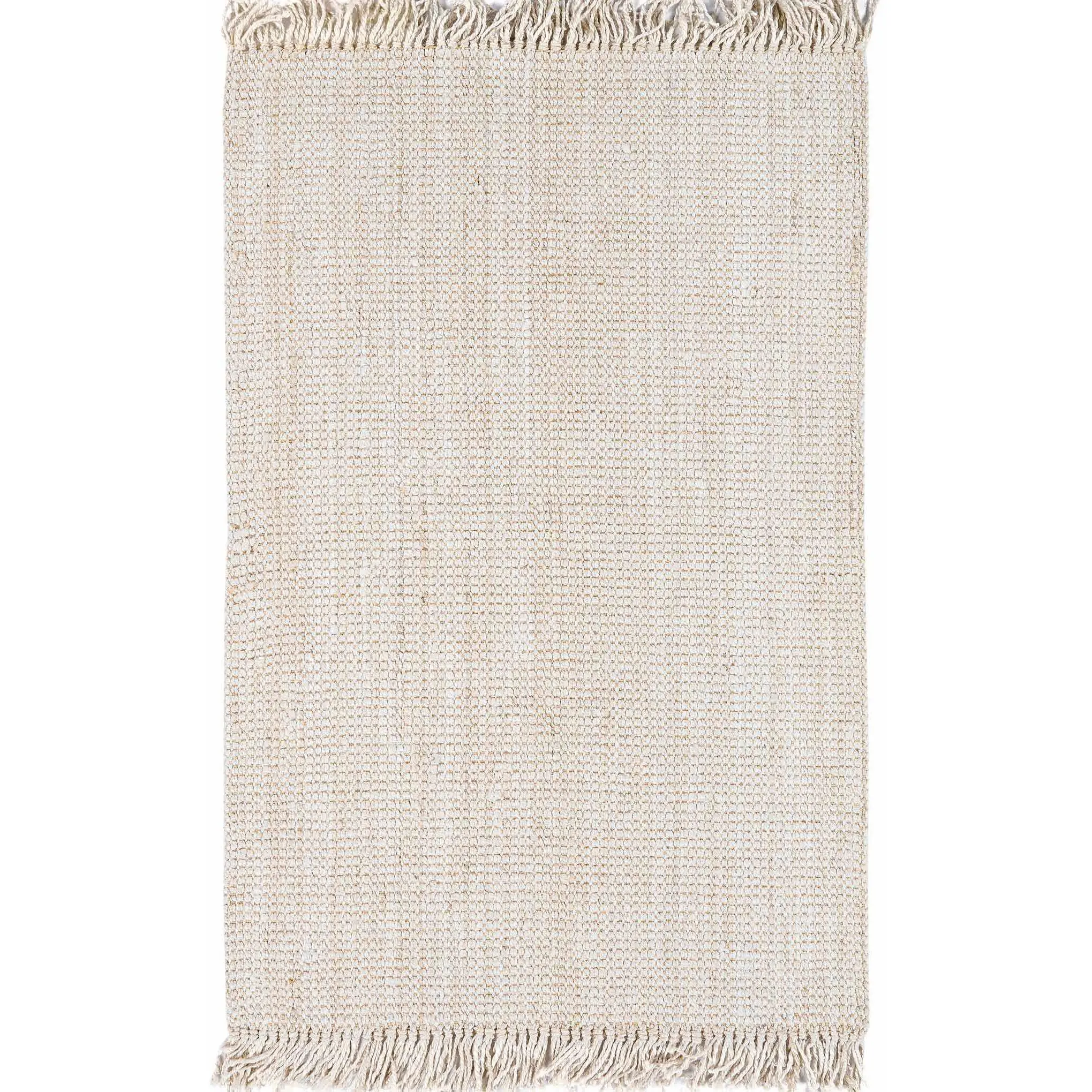 Senneterre Bleached Jute Rug - Flatwoven Home Decorative Indoor Area Rug for Living Spaces, Home Decorative Rug