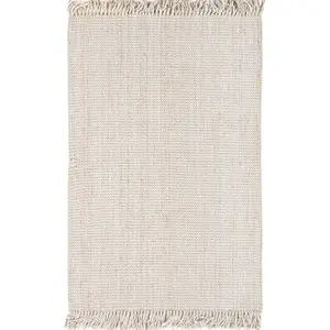 Senneterre Bleached Jute Rug - Flatwoven Basic Jute Rugs