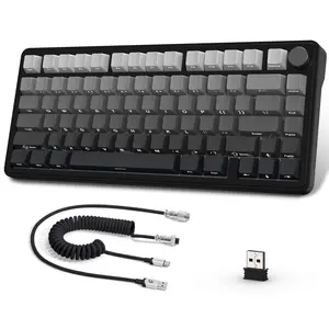 ATTACK SHARK X85 Wireless Keyboard, 75% Wireless Gaming Keyboard with Knob, Rechargeable Keyboard with RGB Backlight for PC