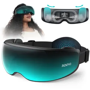 RENPHO Eyeris Caligo Eye Massager with Heat,Mist & Temple Massage, Relieves Migraines, Eye Strain & Dry Eyes, Adjustable Slidable Massagers, Bluetooth Music, Valentines Day Gift Choice for Man Women