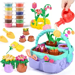Magic Garden Playset for Kids, Three-In-One Fun: Colorful Clay, Blocks, Sand Pit, Engaging Afternoon Activity, Perfect for Creative Play