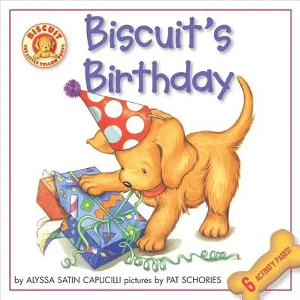 Biscuit's Birthday - Alyssa Satin Capucilli, HarperCollins English Paperback Children's Literature & Art Book for Beginning Readers, 0.15 lbs, Includes Birthday Party Activities, Games, Maze, Word Search, Matching Game & 8 Pages of Content