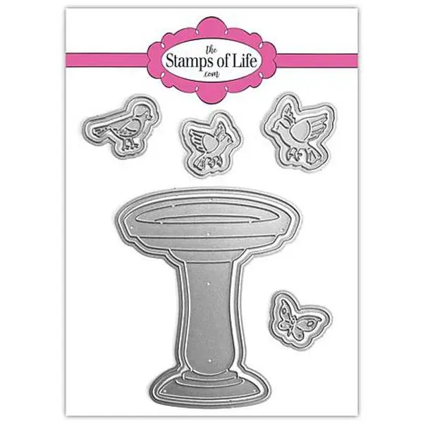Crafts & Sewing The Stamps of Life birdbath2stamp Dies