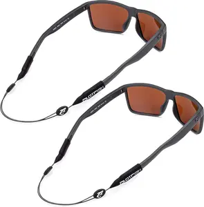 No Tail Adjustable Eyewear Retainer  Strap: Sunglasses, Eyeglasses, Glasses (14 Inch,  2-Pack)