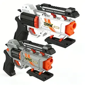 Plavio Soft Dart Gun with Suction Cup Targets EVA Foam Darts x24 Safe Indoor/Outdoor Shooting Toy for Boys Hand-Eye Coordination