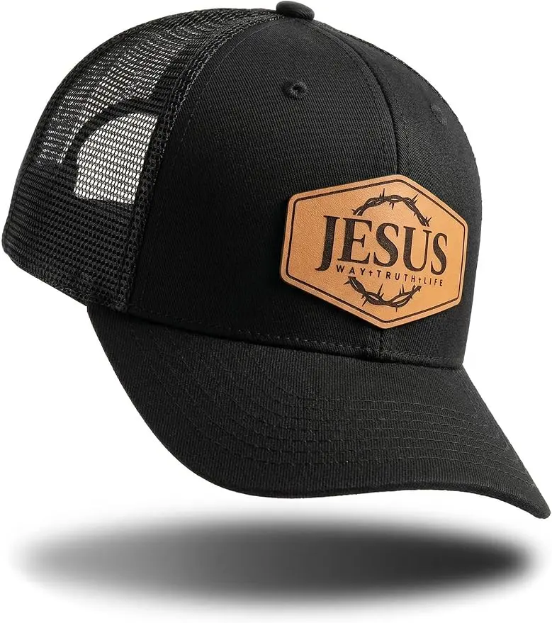 Leather Patch Truker Hat for Men & Women