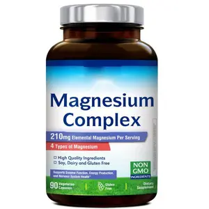 Innate Vitality Magnesium Complex - Magnesium Glycinate, Malate, Citrate, Oxide, 4-in-1 Formula for Energy, Bones & Nerves, Vegan & No Gluten, 90 Capsules