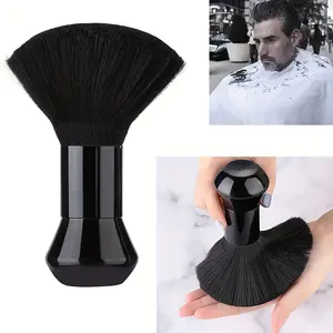 Professional Barber Neck Duster Brush, Hair Cutting Sweep Brush, Salon Styling Hairbrush Tools, 1 Pack Black Hair Cleaning Brush for Hairdressers, Antistatic Barber Shop Neck Dusting Brush