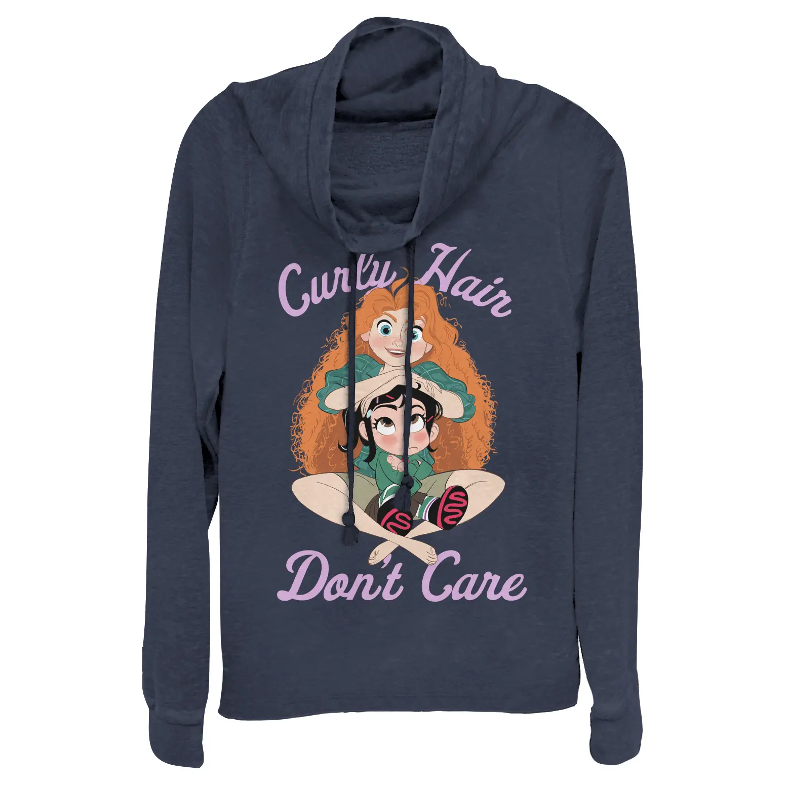 Juniors Womens Ralph Breaks the Internet Merida Hair Cowl Neck Sweatshirt