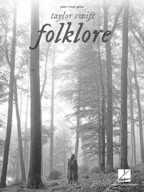 Taylor Swift Folklore Piano/Vocal/Guitar Songbook - Includes "The Last Great American Dynasty" & "Mad Woman", Paperback, 17 Songs From 2020 Surprise Release, 0.9 Lbs, 11.9" H X 9" L X 0.5" W