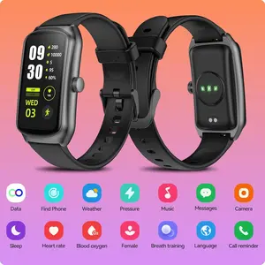 AMOLED Fitness Tracker Watch with 24/7 Heart Rate, Blood Oxygen & Sleep Monitoring, IP68 Water Resistance, Step & Calorie Counter, Swimming & Health Activity Tracker, Unisex