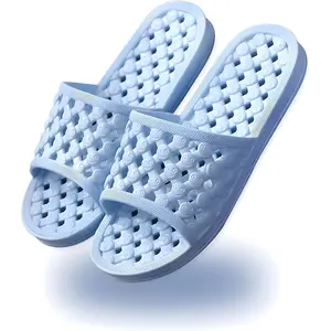 Shower Shoes Quick Drying Slippers for Women Men, Non Slip Hoe Shoes Chioned Thick Sole Bathroom Slippers Indoor Outdoor Soft Platform Sandals for Living Room College Dorm Beach SPA Gym Pool