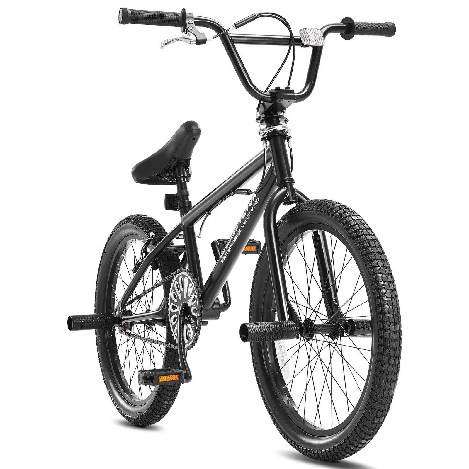 VEVOR 20-Inch BMX Bike Freestyle Bike Men Kids BMX Bicycle Hi-Ten Steel Frame
