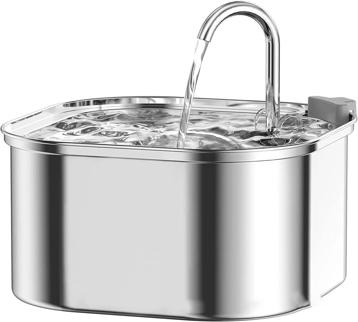 Stainless Steel Pet Water Fountain with Faucet, 3.2L Capacity for Dogs & Cats (Pet Supplies, Feeding Accessories)