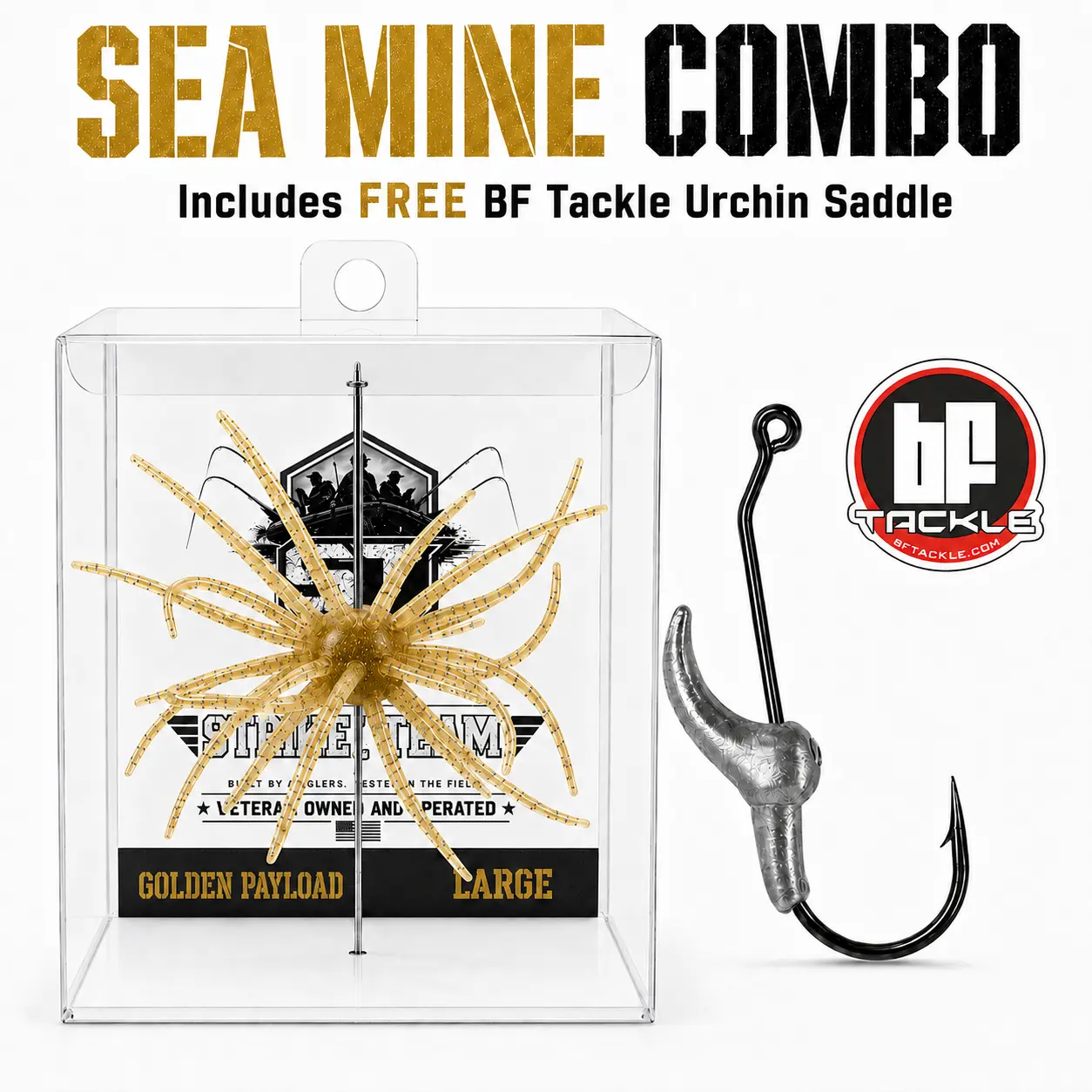Sea Mine Urchin + BF Tackle Urchin Saddle Combo Pack (Golden Payload)
