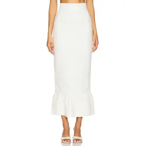 Posse Matilda Column Skirt in Cream