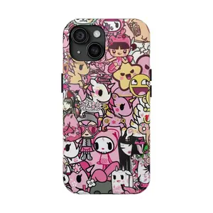 Pinky Colorful Tokidoki Phone Case, Vintage Aesthetic Graphic Tough Phone Case