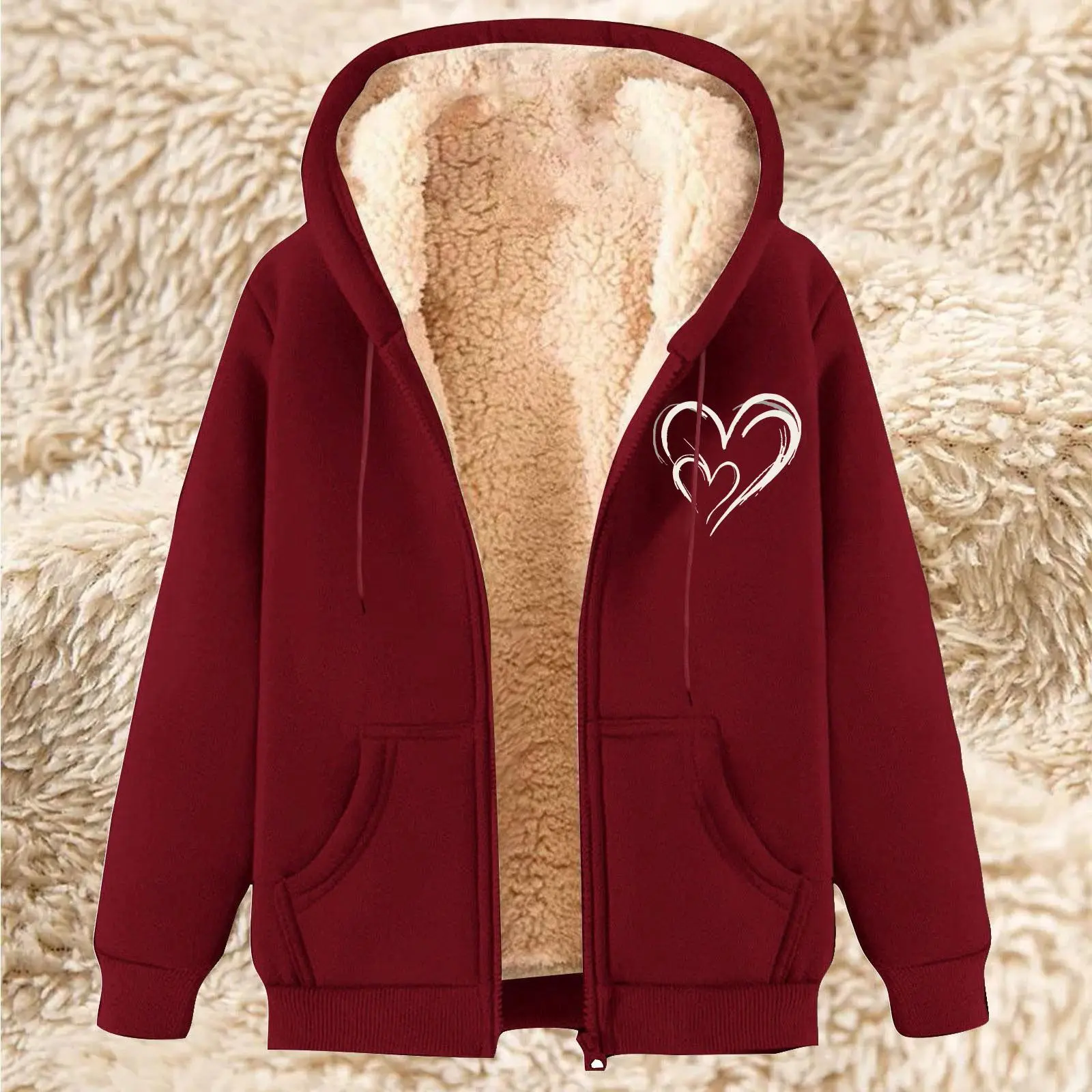 Sweater Men's Fleece-lined Thickened Men's Winter Lambskin