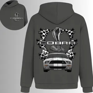 Shelby Cobra GT500 Racing Hoodie, 2 Sides, Muscle Car Snake Graphic Pullover