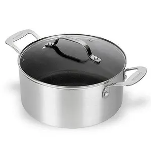 Granitestone Silver 5 Qt. Stock Pot with Lid