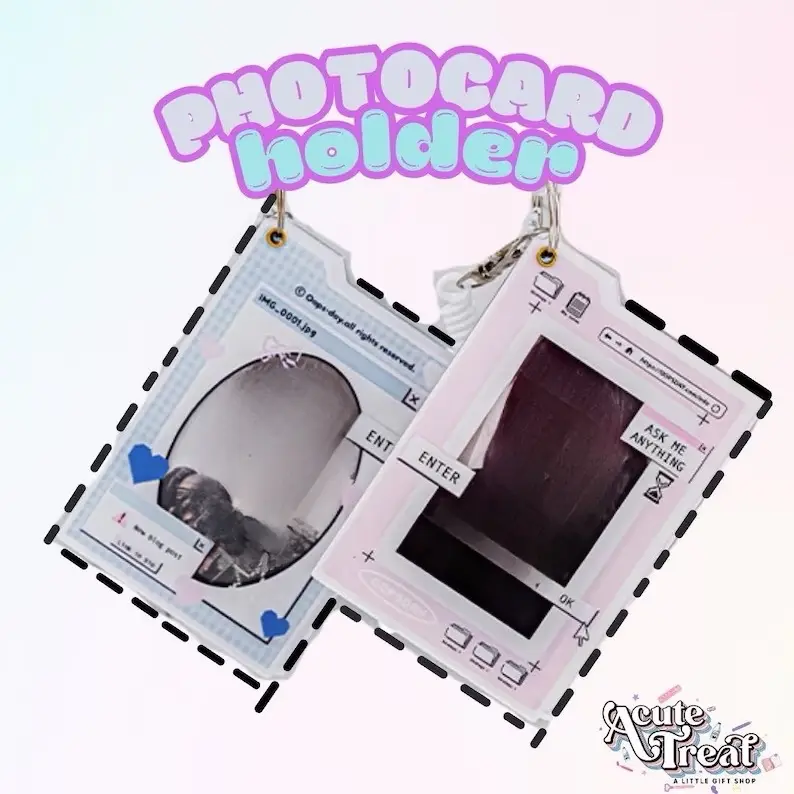 Cute Kpop Acrylic Photocard Holder Keychain | Pc Holder
