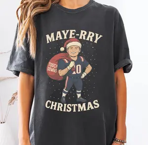 Drake Maye New England Christmas Shirt, Patriotss.s Unisex XMAS Gift , Xmas New England Football Shirt, Funny Christmas Sports Shirt, Football Lover Gift for Fans