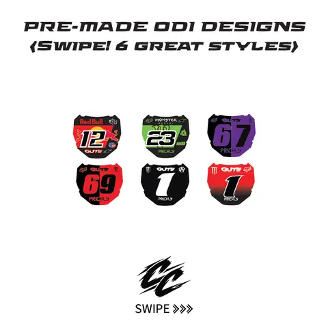 Pre-Made Number plate Decal - 6 ODI-styles