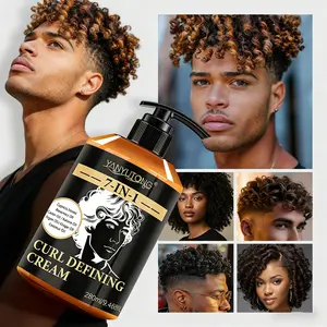 280ML Seven-In-One Curl Defining Cream, Special Wave Curl Formula, Enhances Hair Gloss and Volume, Improves Frizz, Coconut Oil Shea Butter, Frizz Control, Curly Hair Products, Curly Haircare, Defining Styling Cream