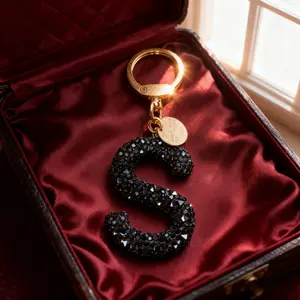 Sparkling letter keychains, dazzling initial keychains, diamond letter key wristbands, bag decorations - birthday festival gifts