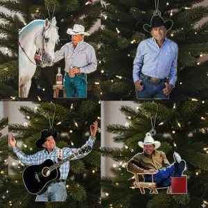 Georrge Straitt Acrylic Ornament Country Music Tour Merch Gift For Men Women Gift For Country Music Fan