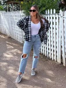 Celebration 90's Super High Rise Distressed Dad Jeans