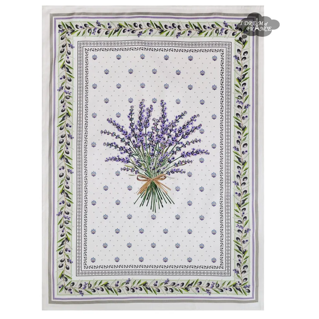 French kitchen towel - Printed cotton - Lauris natural | Tissus Toselli