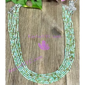 6 PCs 2mm Natural Chrysoprase Necklaces