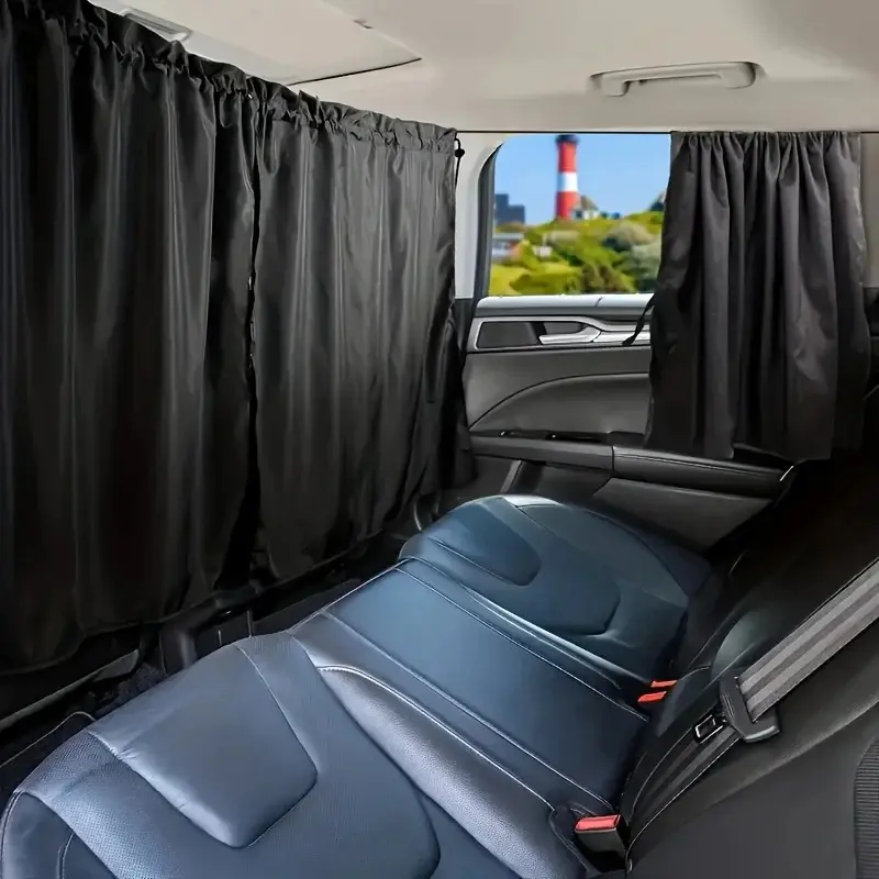 4pcs Detachable Simple Car Privacy Curtain Set - Window Shade Car Accessories for Travel Naps, Night Use, Vehicle