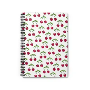Cherry Spiral Notebook - Ruled Line