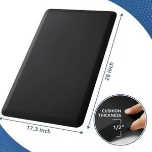 Kitchen Mat Cushioned Anti Fatigue Rug Water Resistant Non Slip Standing Comfort Desk Floor Mats for House Sink Office Black Machine Washable Rug Waterproof Rug Home Decor Rug Soft Rug
