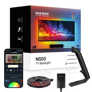 NEEWER NS03 Smart RGB TV Backlight, LED Strip Lights with Real-Time Screen Color Sync, App Control, Music Sync, 16 Million Colors for TV, Gaming Room & Home Theater