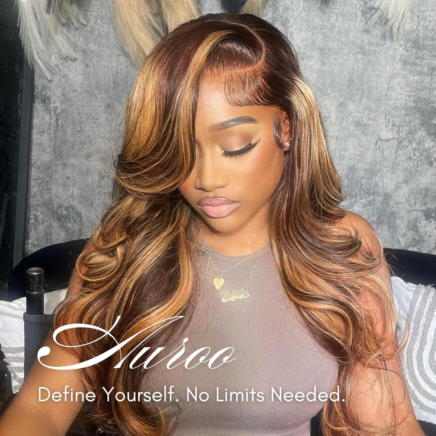 Odbe Hair P4/27 Highlight Body Wave Bundles 26 28 Inch Ombre Brown 12A Brazilian Virgin Unprocessed Human Hair Extensions Weave 1 3 4 Bundles for Women