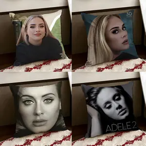 Adele singer-songwriter Cushion Cover Ultra-Soft Reversible Plush Pillow Cover – Multipurpose for Car, Sofa & Bedroom | Thoughtful Gift for Family & Friends