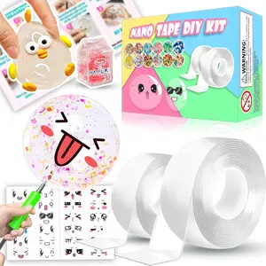 Nano Tape Bubble Kit, Double Sided Tape DIY Craft Kit, Cool Stuff for Girls, Cute Stuff, Cool Things for Kids, Party Favors Toys for Girls, Boys, Kids 3,4,5,6,7,8,9,10 Years Old 2PCS (2"&1.2")