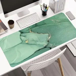 Marble Pattern Extended Mouse Pad, 1 Count Rectangle Gaming Mouse Pad with Anti-slip Base, Office Accessories, Office Desk Keyboard Mat for Home Office Desk