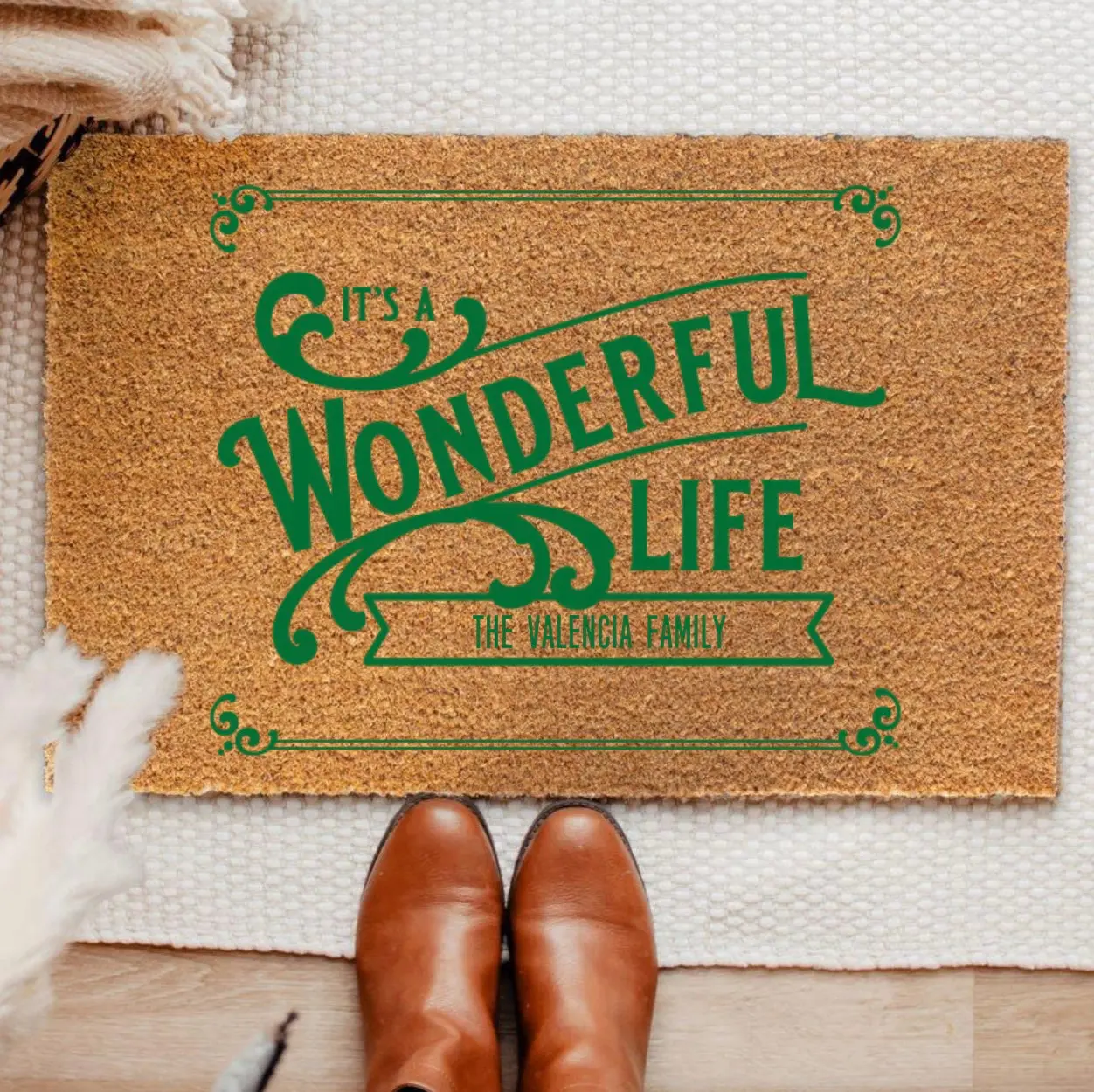 Personalized Christmas Coir Doormats