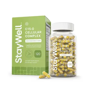 C15:0 Pentadecanoic Acid Supplement | Longevity, Cellular & Membrane Support, Micro-Granule Enhanced Absorption, Phosphatidylcholine, L-Carnitine, Ubiquinol CoQ10 & Tocotrienols – 120ct